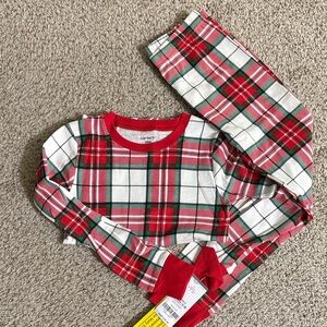 Carter's Kids Pajama Set in Red and Green Plaid